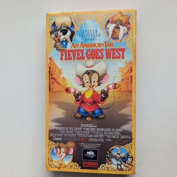 An American Tail Fievel Goes West 1991 VHS Steven Spielberg Amblin Entertainment - Picture 2 of 8